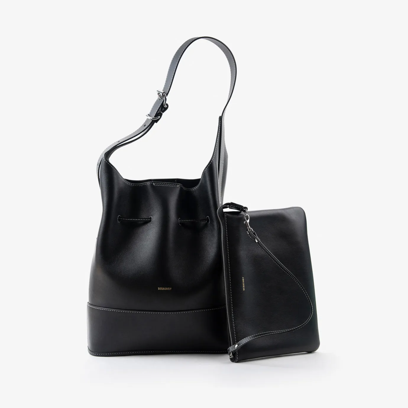 Jeremiah Flat Bucket Bag - Noir