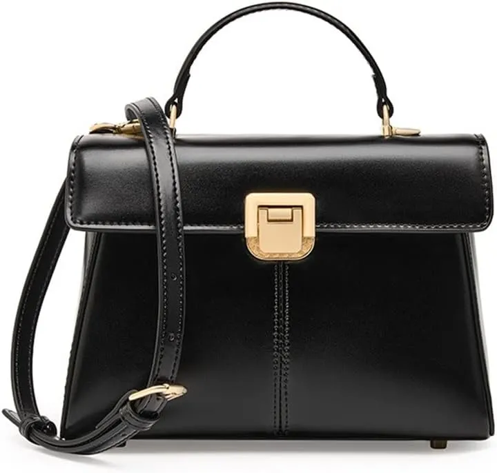 JSEIAJB Horseshoe Buckle Work Commuting Leather Bag Texture Tote Sigle Shoulder Crossbody Bag Bag