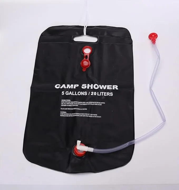 Kangkai Shower Bag for Camp, 5 Gallons/20L,Removable Hose and On-Off Switchable Shower Head for Camping Beach Swimming Outdoor Traveling