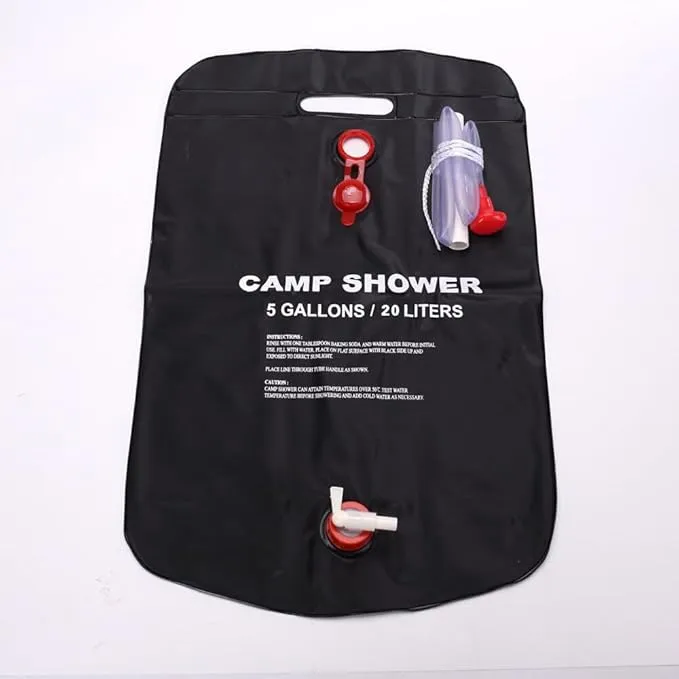 Kangkai Shower Bag for Camp, 5 Gallons/20L,Removable Hose and On-Off Switchable Shower Head for Camping Beach Swimming Outdoor Traveling