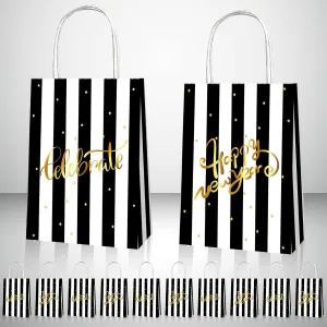 KatchOn, Happy New Year Gift Bags - Pack of 12 | New Years Eve Party Supplies 2025 | New Years Treat Bags, New Year Goodie Bags | NYE Party Favors, New Years Decorations 2025 | New Years Gift Bags