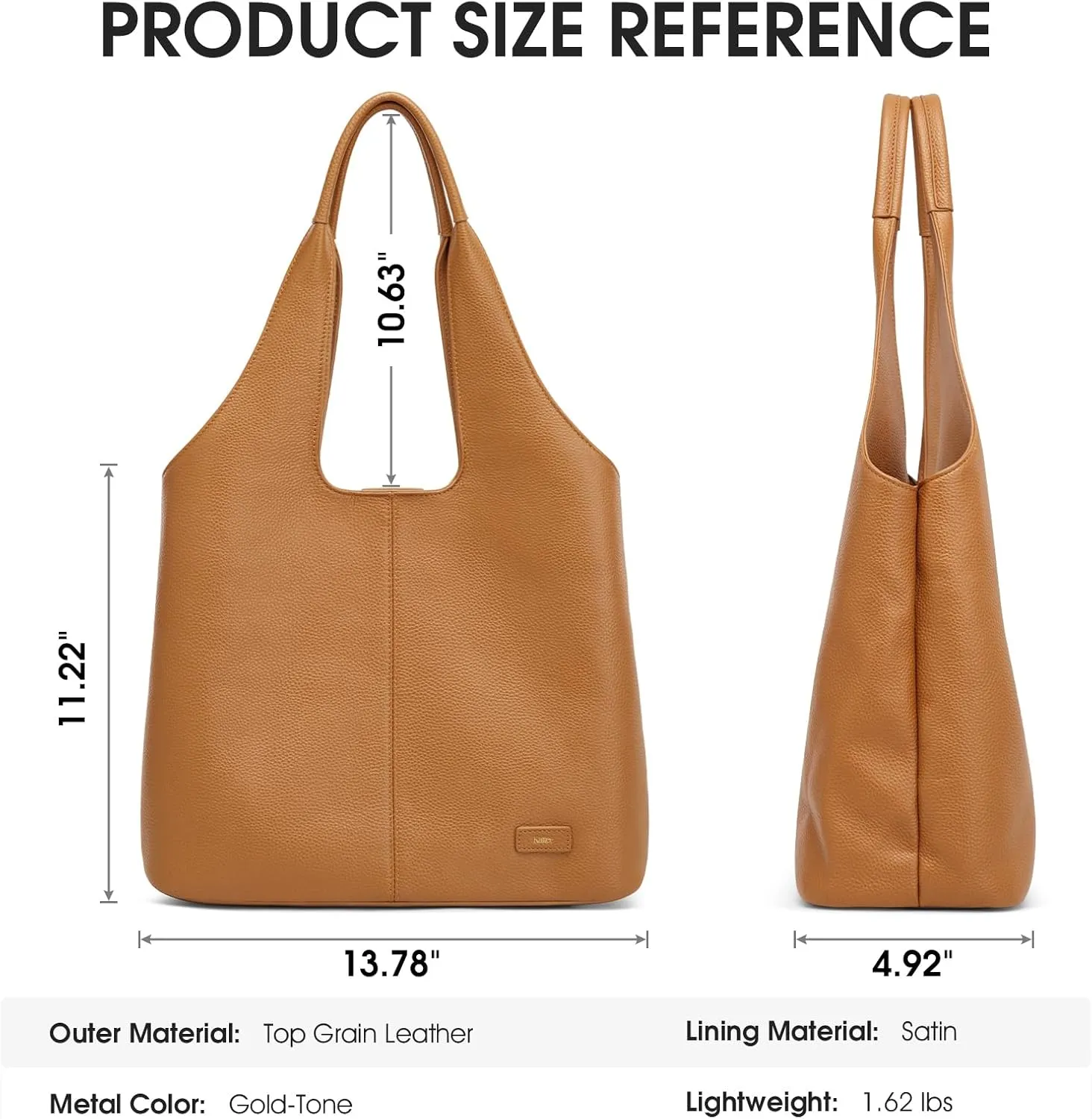 Kattee Leather Tote Bag Purse for Women, Leather Womens Tote Handbags Hobo Shoulder Bags, Large Capacity