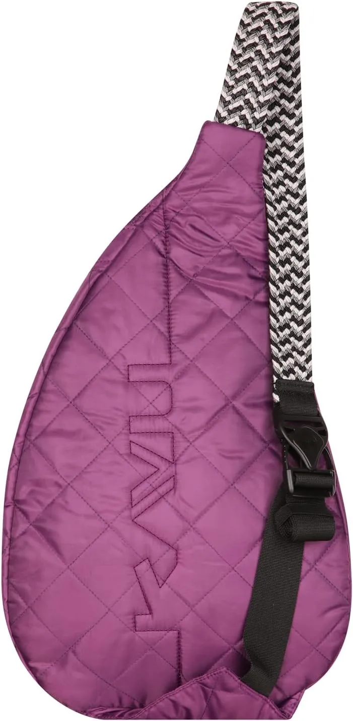 KAVU Original Rope Puff Diamond Quilted Mini Sling Pack - Sunset Purple