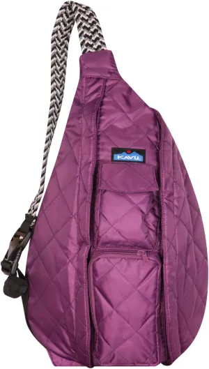 KAVU Original Rope Puff Diamond Quilted Mini Sling Pack - Sunset Purple