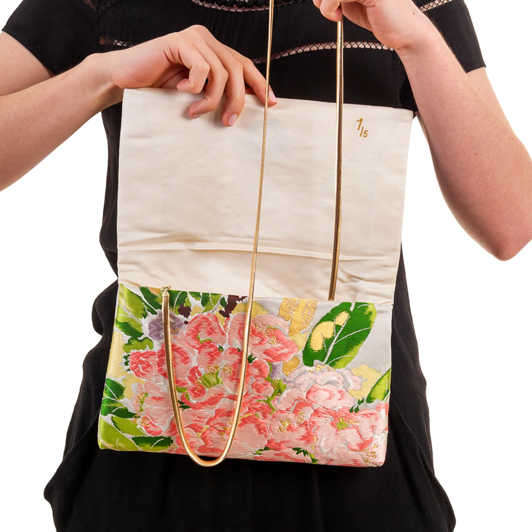 Kawaii Cute: Upcycled Obi Envelope Clutch/Shoulder Bag