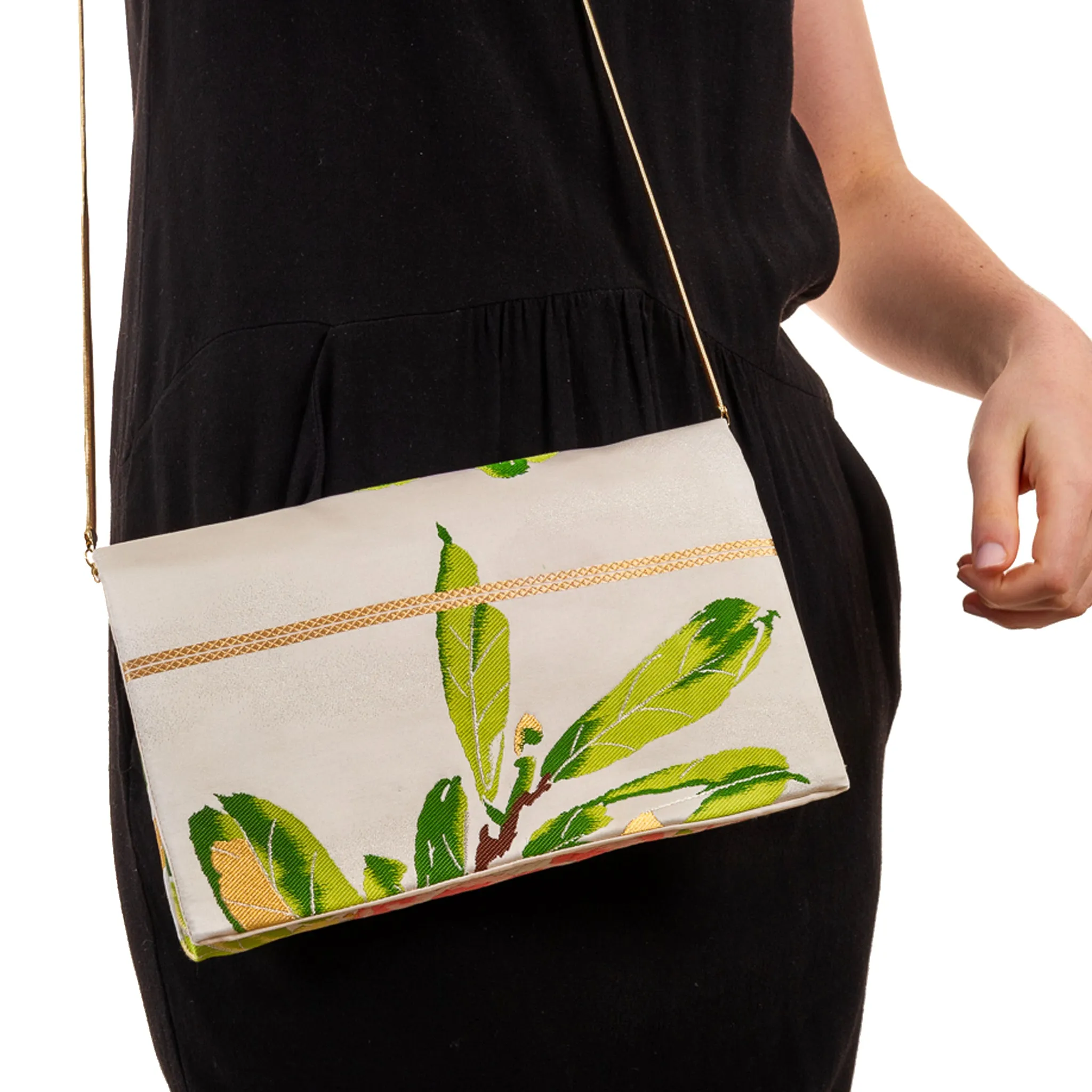 Kawaii Cute: Upcycled Obi Envelope Clutch/Shoulder Bag