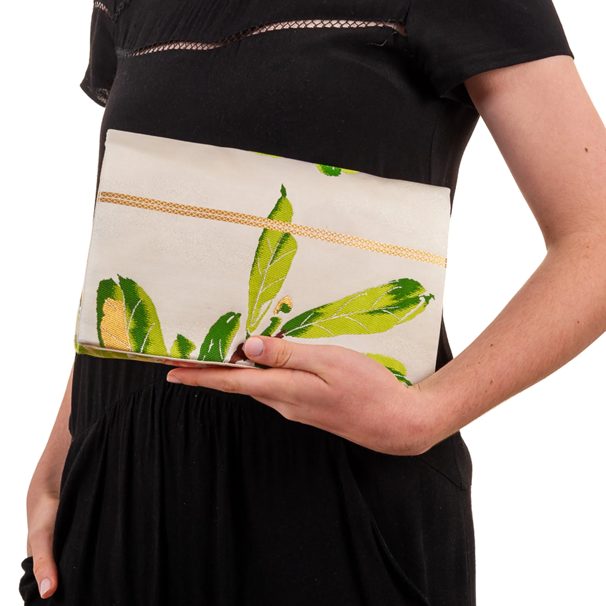 Kawaii Cute: Upcycled Obi Envelope Clutch/Shoulder Bag