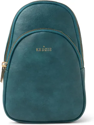 KEDZIE Sunset Sling Bag in Soft Vegan Leather Crossbody Bag Cell Phone Purse Fanny Bag Packs for Women