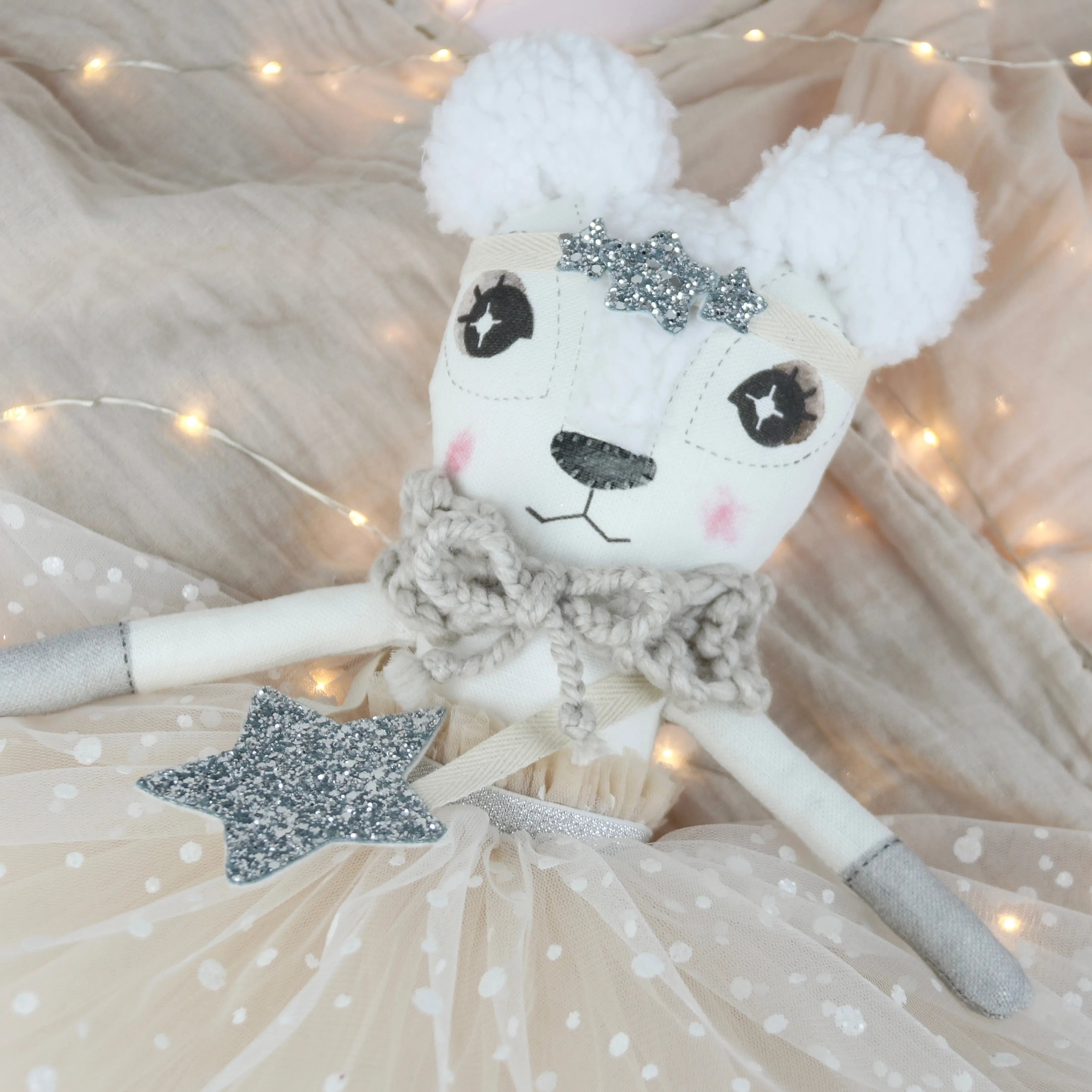 Keepsake Silver Star Poppy Polar Bear