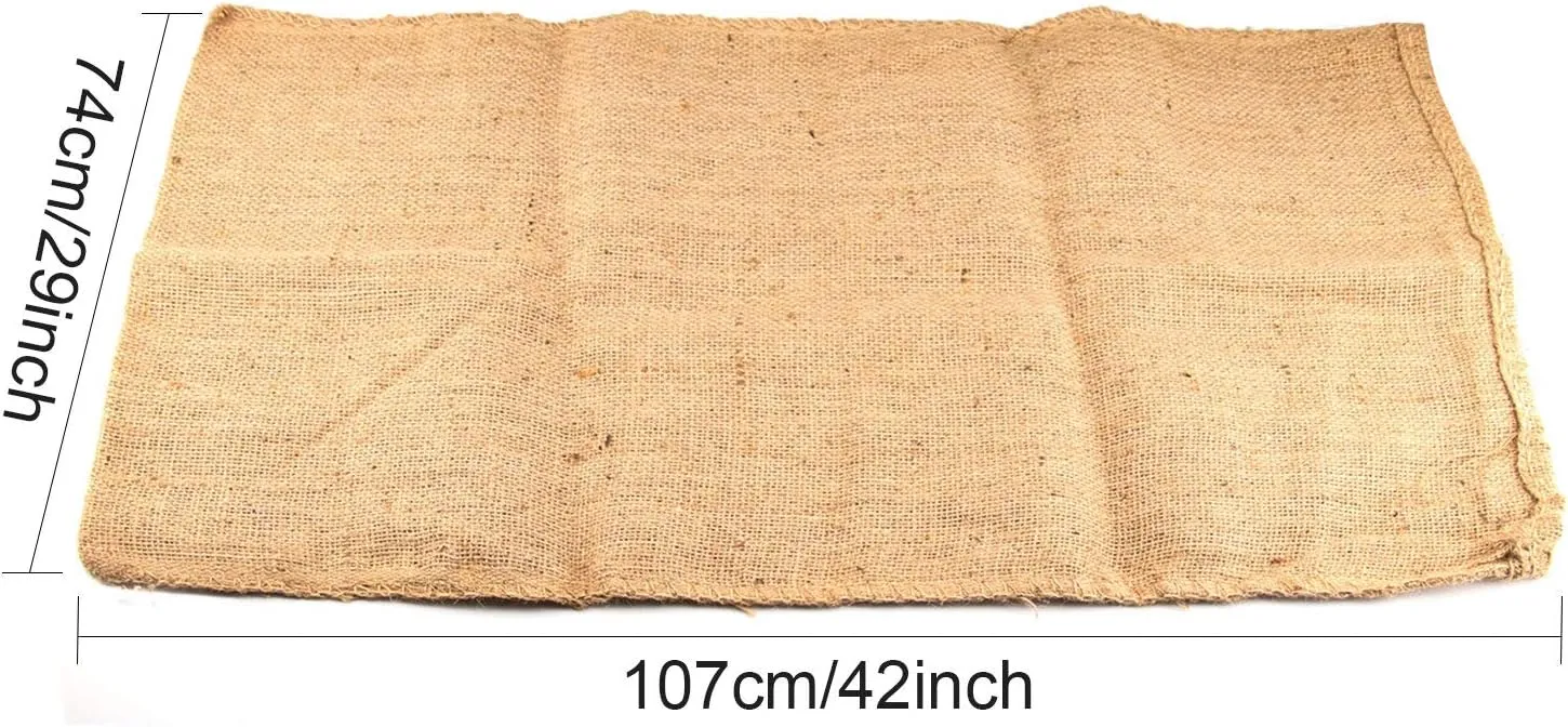 KEILEOHO 3 Pack 42 X 29 Inch Burlap Bags, Large Food Grade Burlap Sacks for Gardening, Planting Growing Bags, Potato Sack Race Bags for School Racing Game, Christmas Party Game