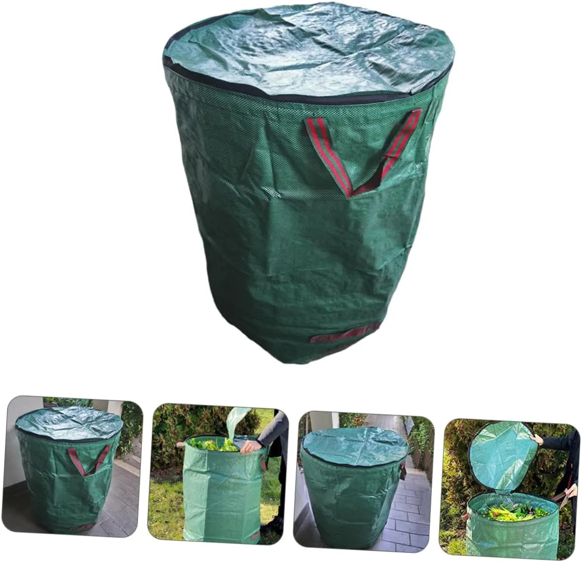 Kisangel Garbage Bags Fallen Leaf Collection Bag Large Storage Bucket Pp Material Leakproof