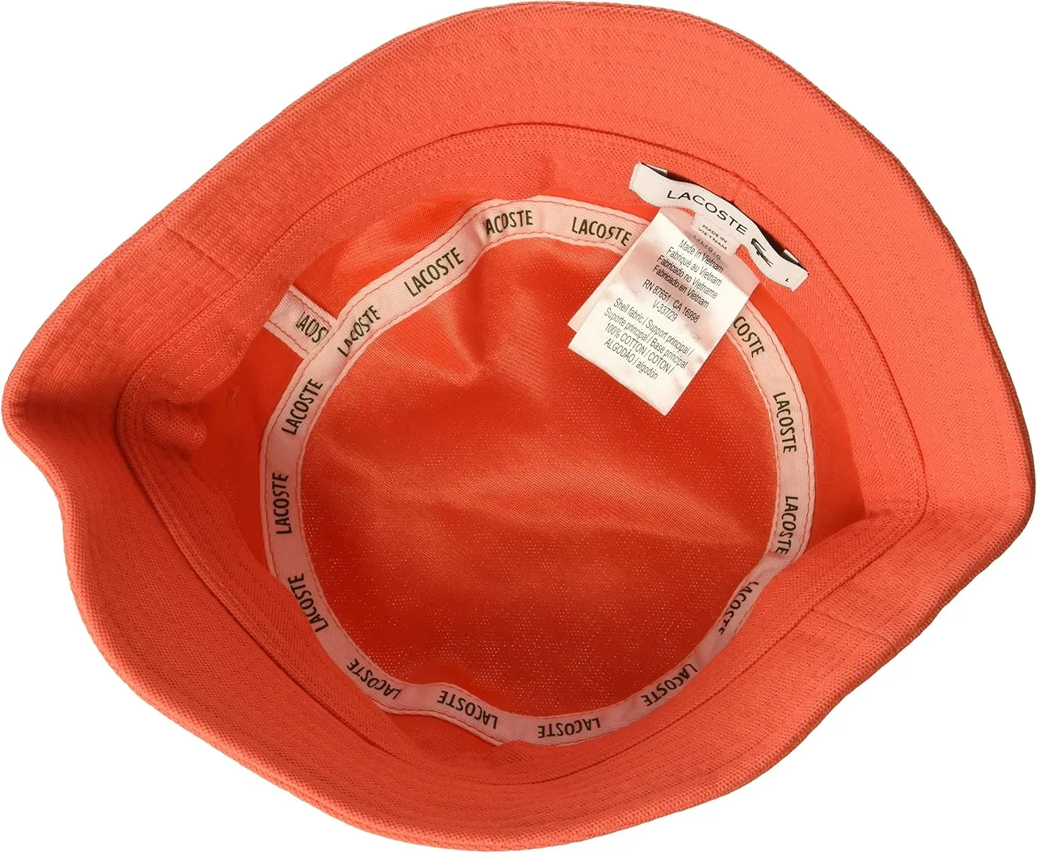 Lacoste Men's Solid Little Croc Pique Bucket Hat