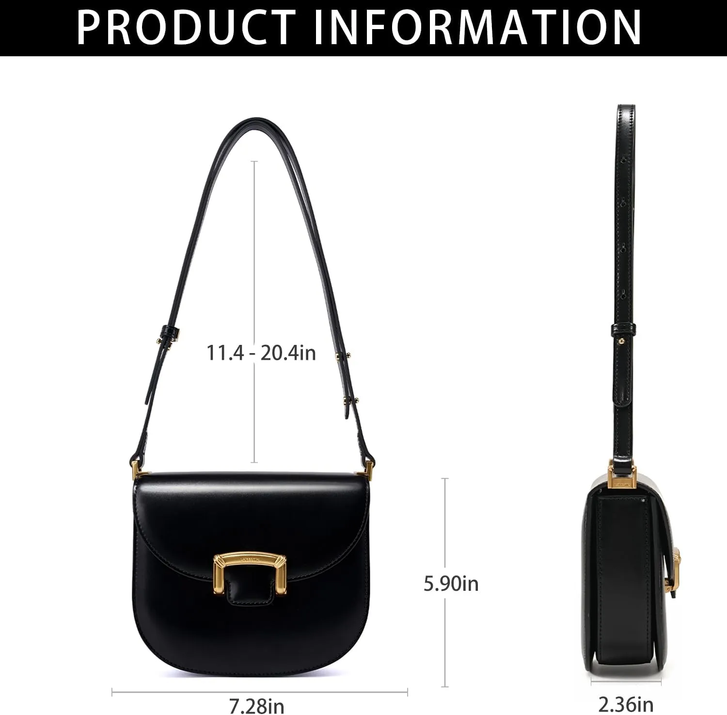 LAFESTIN Small Split Leather Crossbody Purses For Women with Adjustable Strap Shoulder Handbags with Credit Card Slot