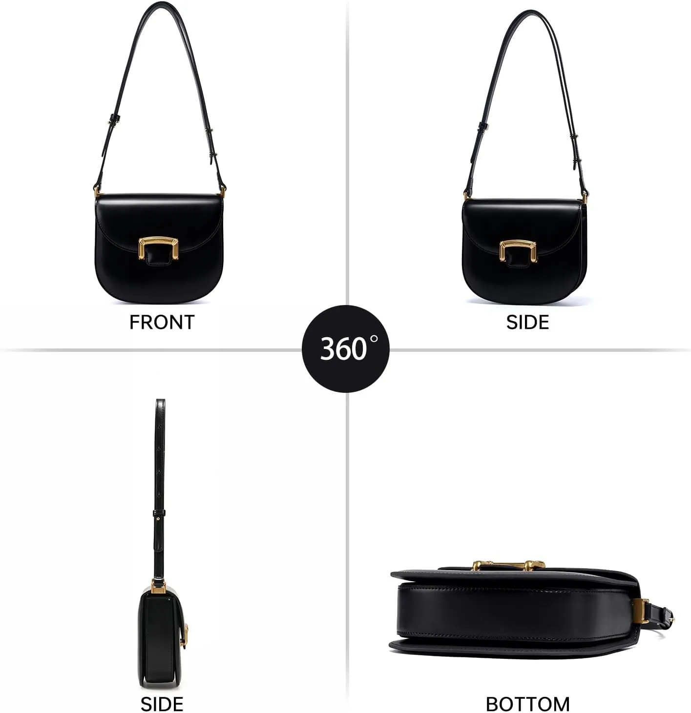 LAFESTIN Small Split Leather Crossbody Purses For Women with Adjustable Strap Shoulder Handbags with Credit Card Slot