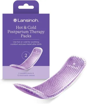 Lansinoh Hot and Cold Pads for Postpartum Essentials, 2 Count Postpartum Pads