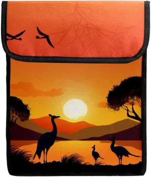 Laptop Bag for Women,Computer Bags for Women,for Laptop or Tablet,Australia Sunset Kangaroo Ostrich