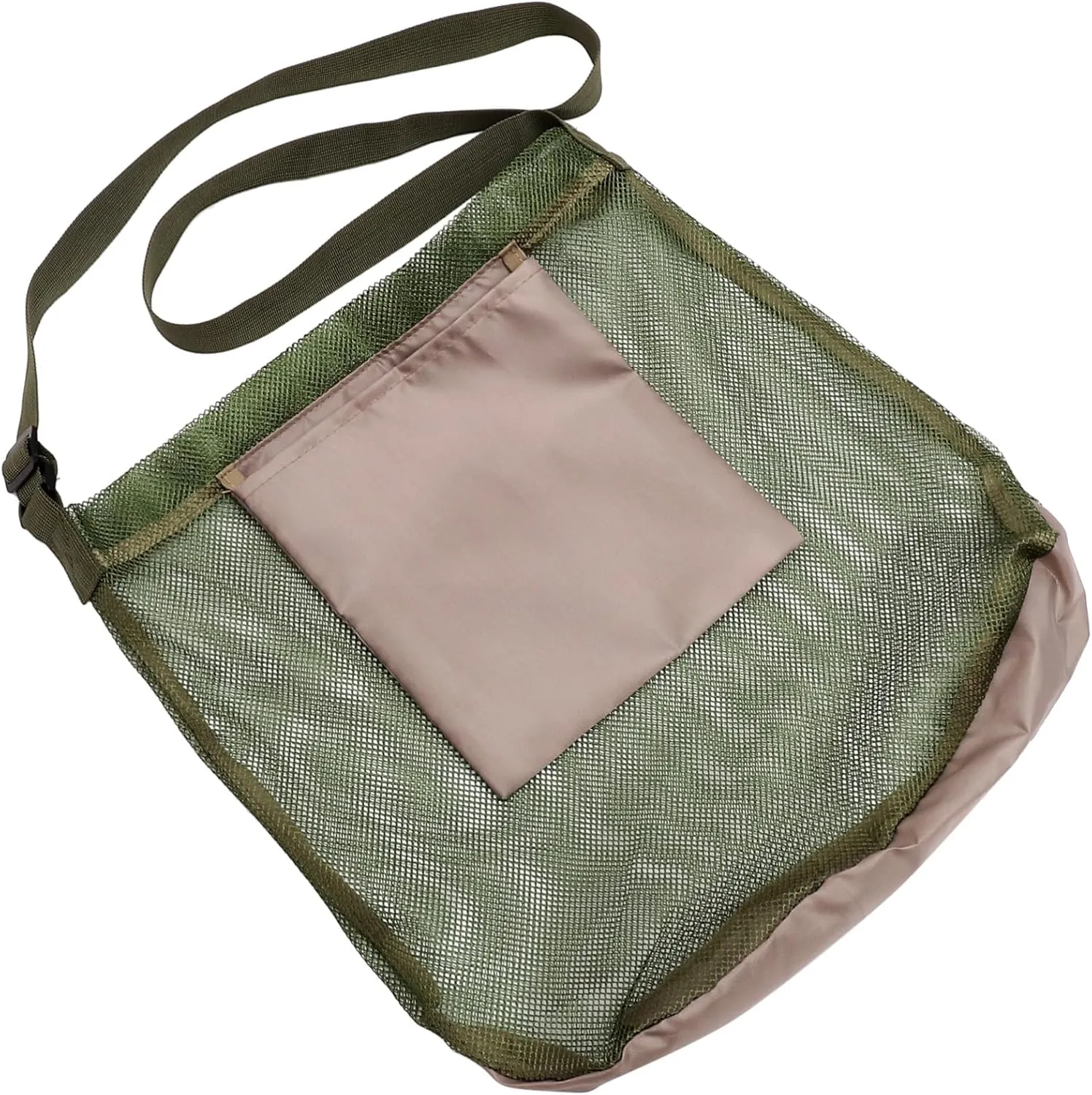 Large Capacity Mushroom Picking Bag Mesh Foraging Shoulder Bag Crossbody Gardening Tote