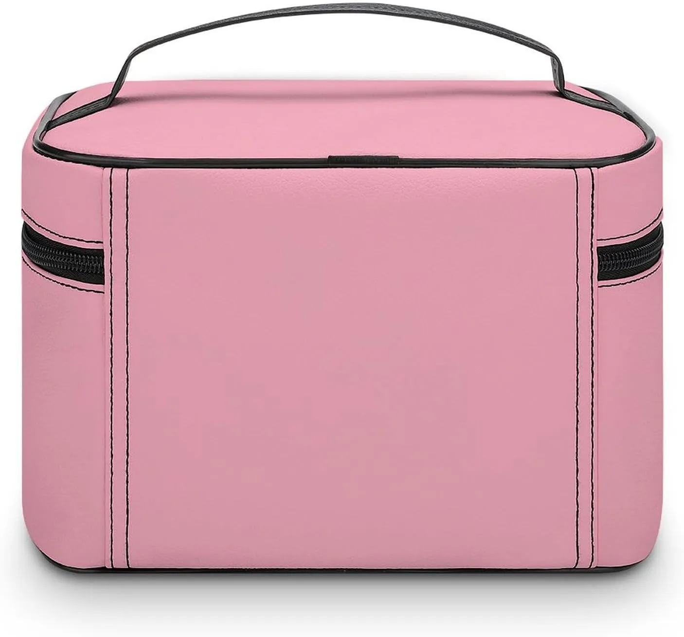 Large Makeup Bag, Solid Cherry Blossom Pink Cosmetic Bag for Women Girls, Portable Toiletry Bag, Travel Make Up Organizer Bag