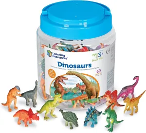 Learning Resources Dinosaur Counters, Set of 60 Colored Dinosaurs, Fine Motor Toy, Ages 3 , multi-color