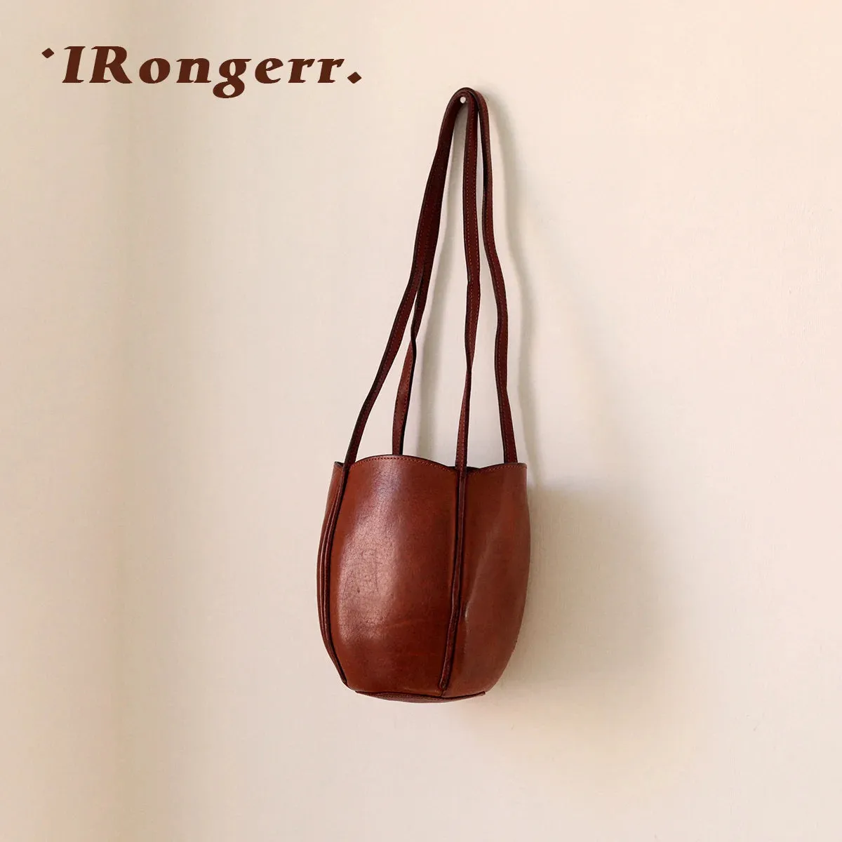 Leather Blossom Bucket Bag