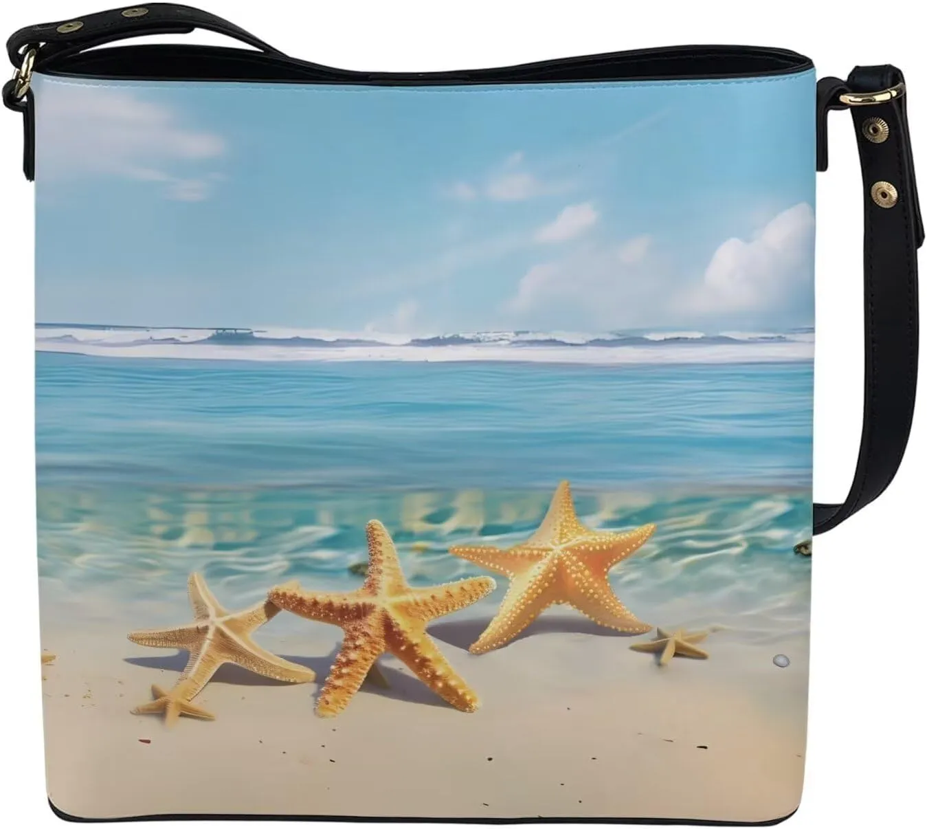 Leather Shoulder Bag Extra Large Bucket Handbags for Women Travel Party with Pockets Tote Purse Bags