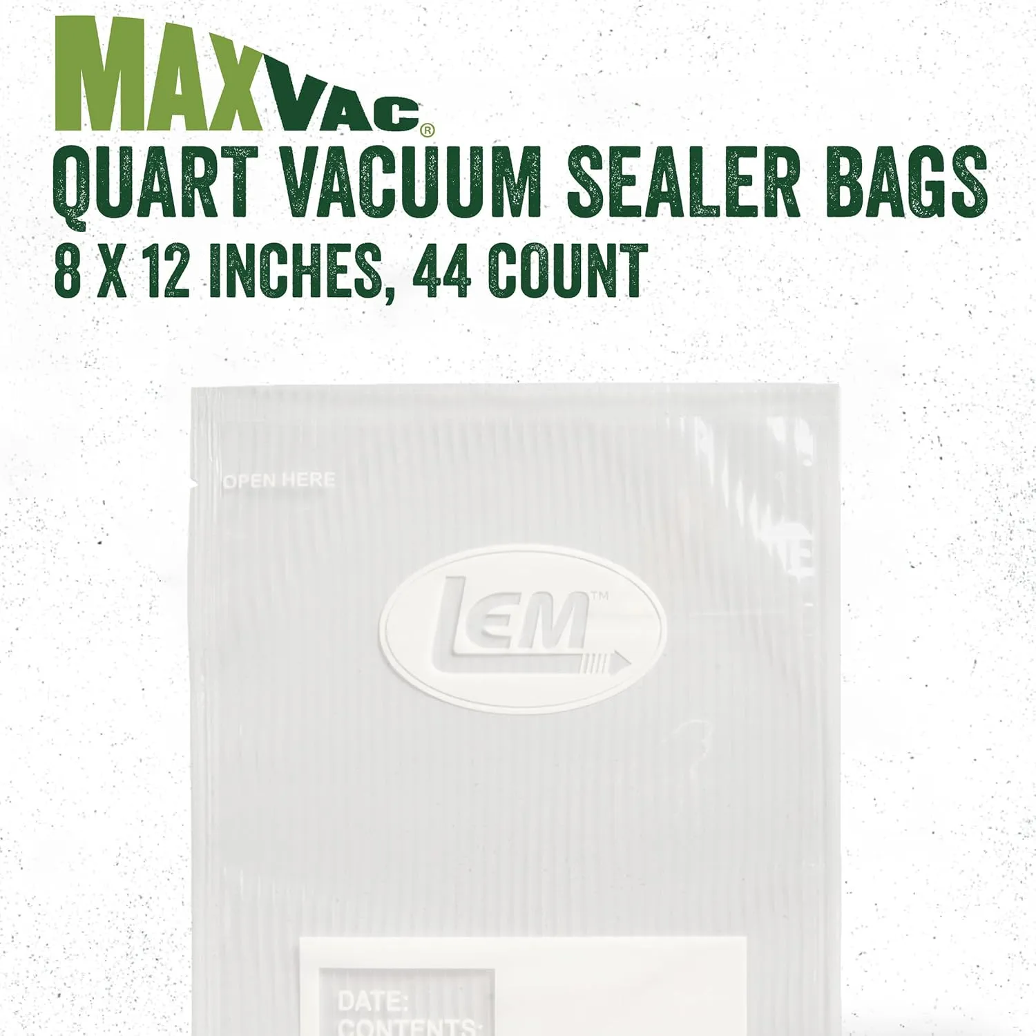 LEM MaxVac Quart Vacuum Bags - 44-Count