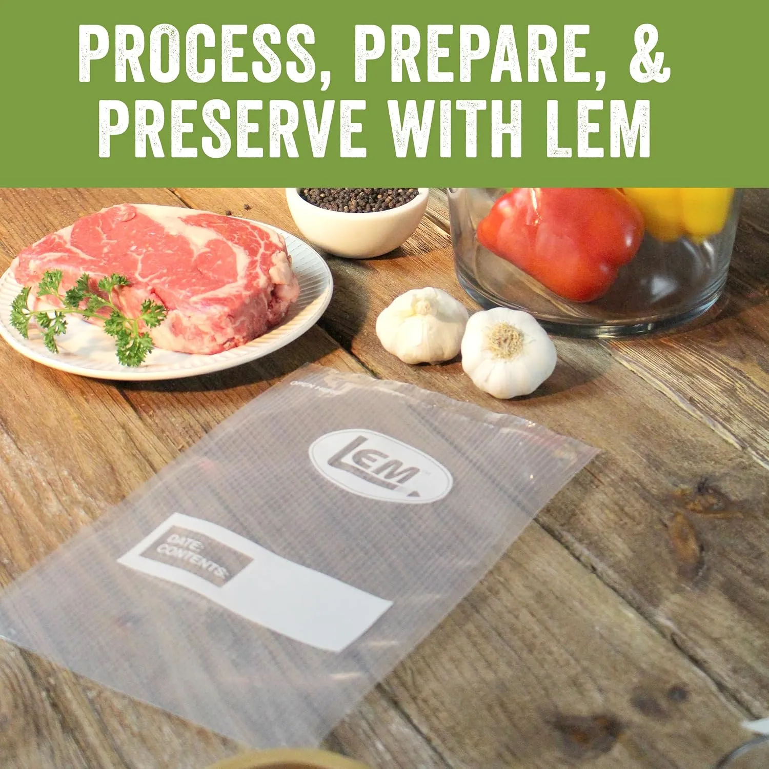 LEM MaxVac Quart Vacuum Bags - 44-Count