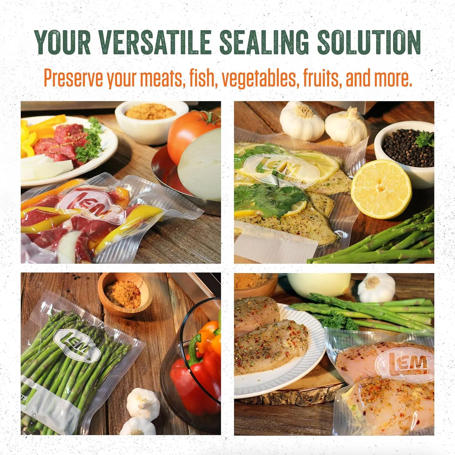 LEM Products MaxVac Gallon Vacuum Sealer Bags, 11 x 16 Inches, Compatible with Major Vacuum Sealer Brands, 28 Count
