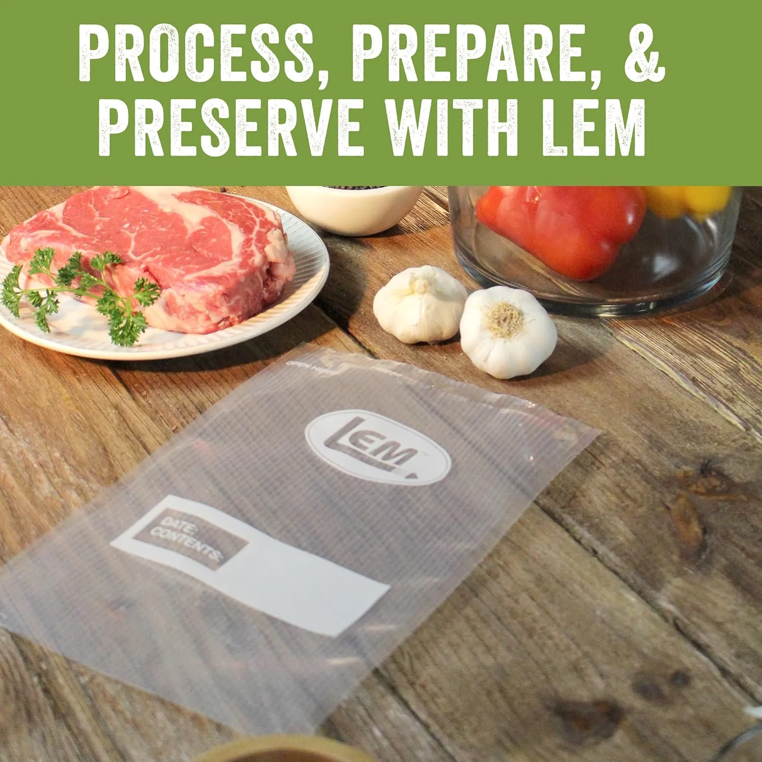 LEM Products MaxVac Gallon Vacuum Sealer Bags, 11 x 16 Inches, Compatible with Major Vacuum Sealer Brands, 28 Count