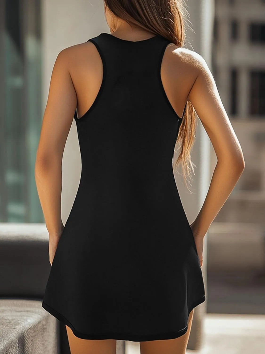 Libaoge Nightgowns for Women Coconut and Sunset Sleeveless Sleepwear Racerback Women's Nightgowns & Sleepshirts S-4XL