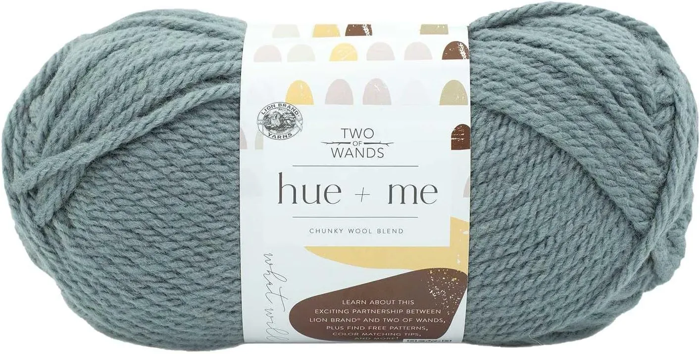Lion Brand Hue & Me Harbor 617-106 (3-Skeins - Same Dye Lot) Chunky Bulky #5 Acrylic, Wool Yarn for Crocheting and Knitting with Project Bag