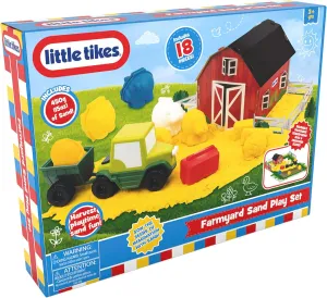 Little Tikes: Farmyard Sand Play Set - 18pc - Sand & Scene Toy, Tractor & Trailer Vehicle, 5oz of Sand, Box Transforms to Play Scene, Kids Ages 3 