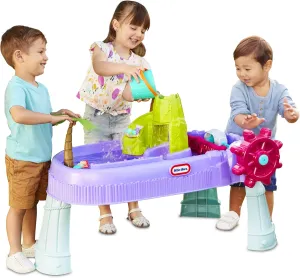 Little Tikes Mermaid Island Wavemaker Water Table, 2   years with Five Unique Play Stations and Accessories, Multicolor, 38 Inch