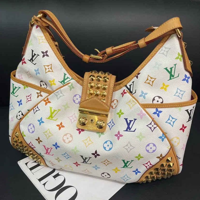 Louis Vuitton Multicolor White Hobo Bag
