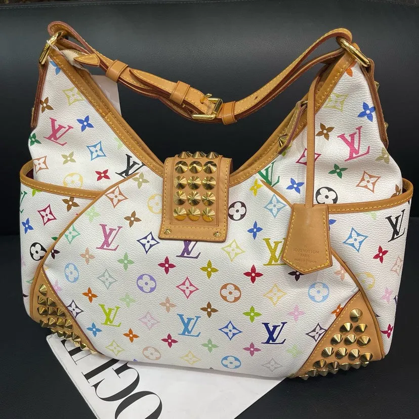Louis Vuitton Multicolor White Hobo Bag