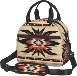 Lunch Bag Insulated Lunch Box for Women Men Native American Patterns Lunch Tote Bags Lunch Boxes for Work Office