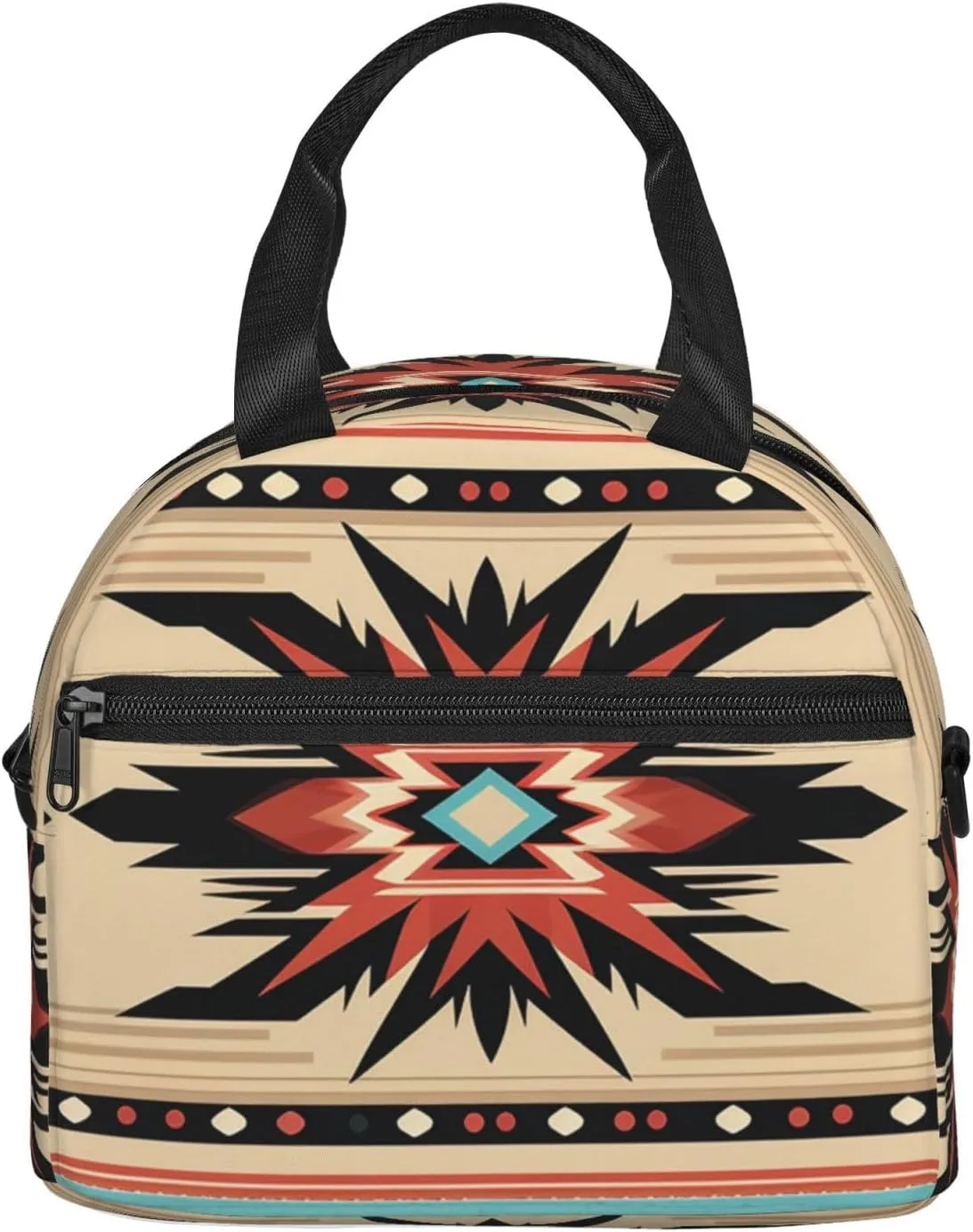 Lunch Bag Insulated Lunch Box for Women Men Native American Patterns Lunch Tote Bags Lunch Boxes for Work Office