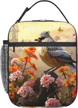 Lunch Bag Lunch Box for Women Men Insulated Lunch bag Sparrow Birds Sing Lunch Tote Bags for Work Office
