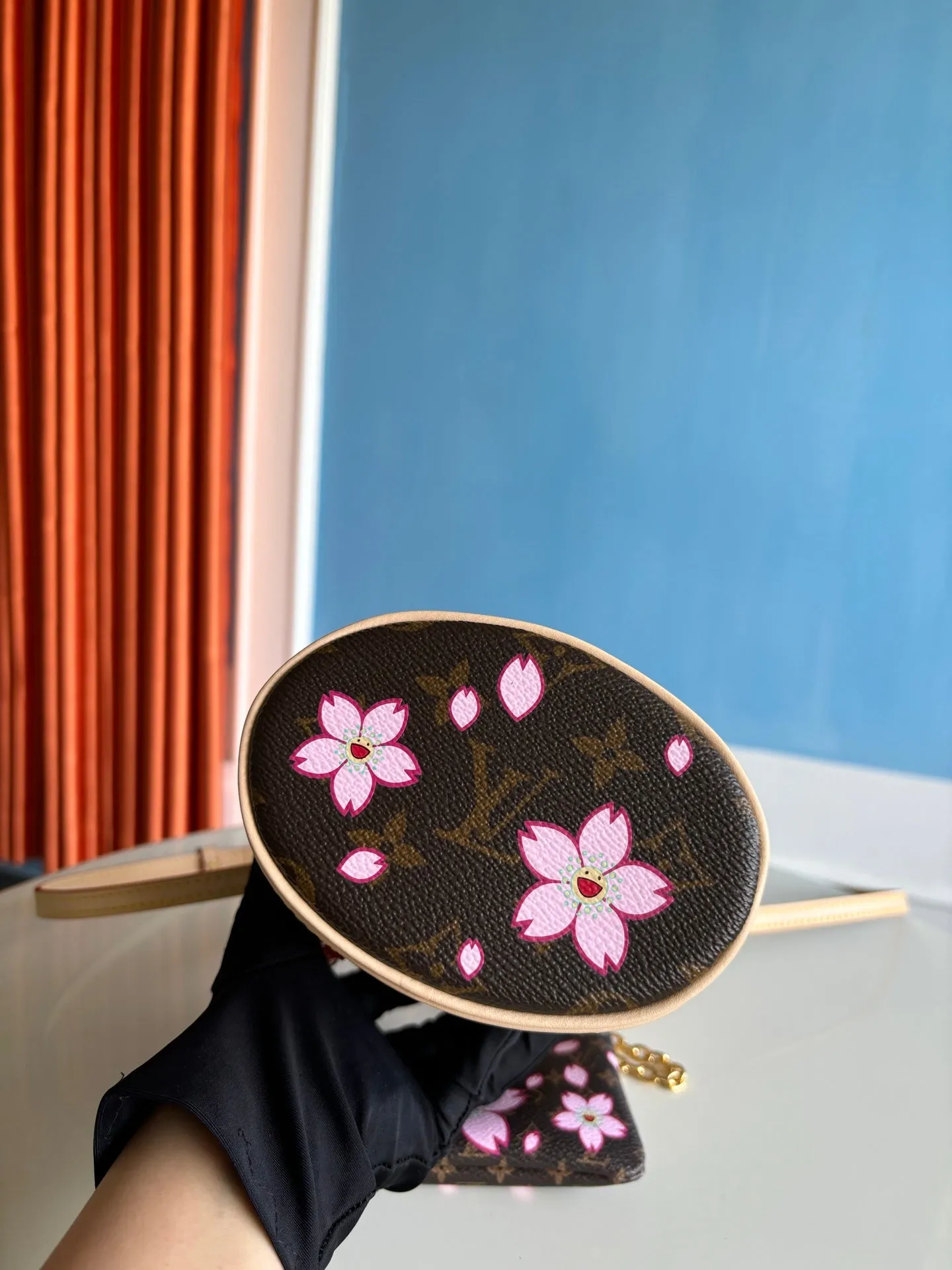 LV x TM Nano Bucket 17cm Sakura Brown Cherry Blossom Monogram Canvas