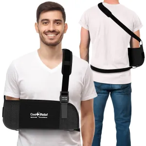 MagnaSling Arm Sling Shoulder Immobilizer: Comfortable Arm Sling for Shoulder Surgery Patients, Broken or Injured Arm. Easy One-Handed Application, Cell Phone Pocket, Fits Left or Right Arm