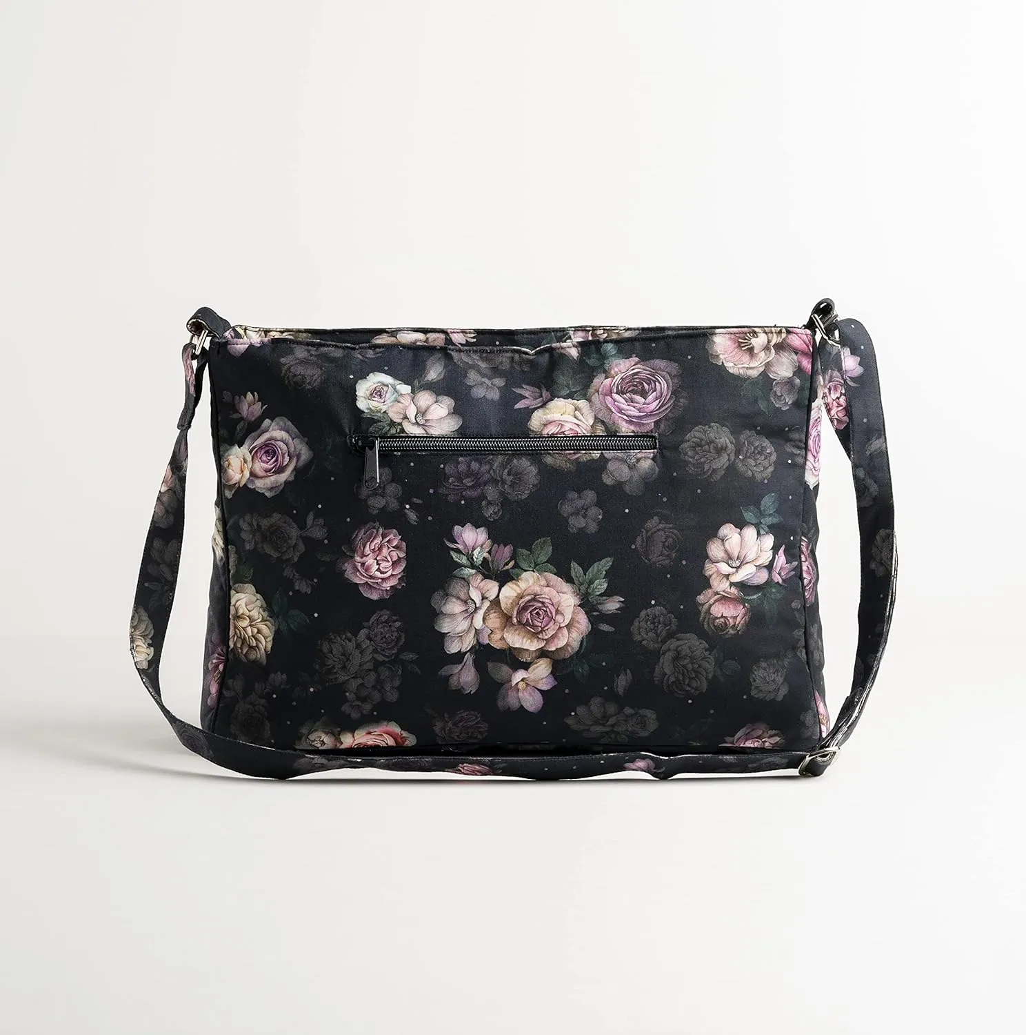 Maison d' Hermine Hand Bag Cotton Adjustable Shoulder Strap Cross Body Bag Tote purse with Zippered & Slip Pockets