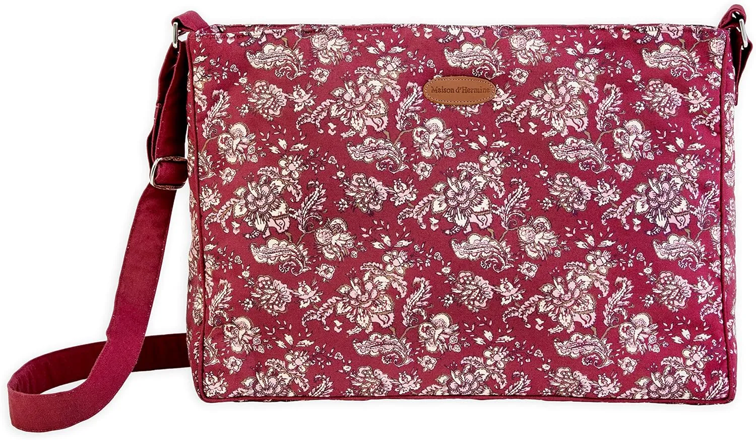 Maison d' Hermine Hand Bag Cotton Adjustable Shoulder Strap Cross Body Bag Tote purse with Zippered & Slip Pockets