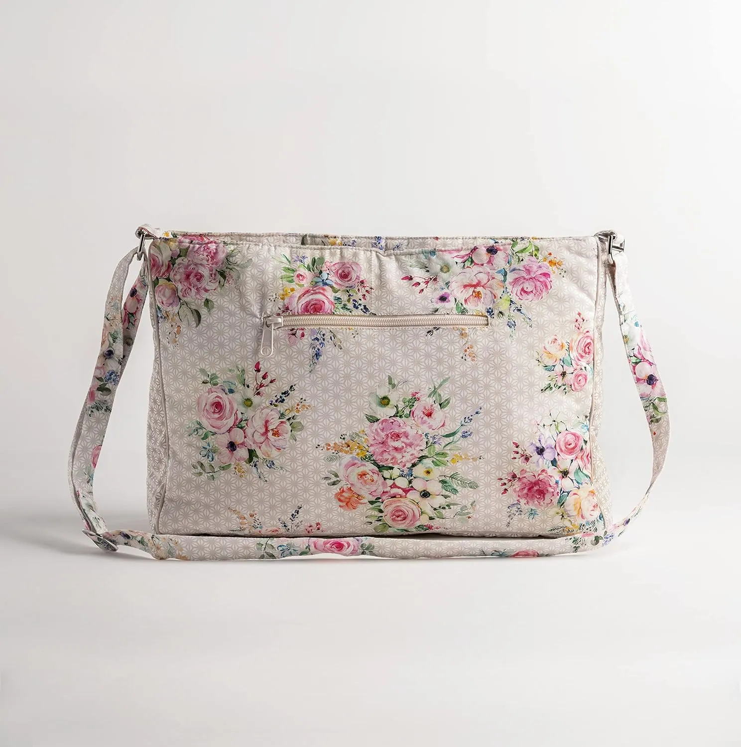 Maison d' Hermine Hand Bag Cotton Adjustable Shoulder Strap Cross Body Bag Tote purse with Zippered & Slip Pockets