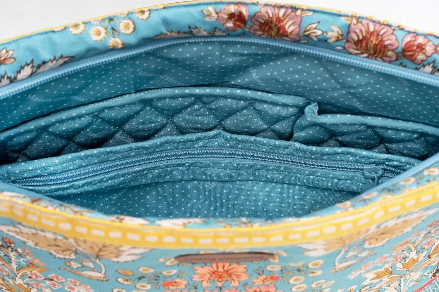 Maison d' Hermine Hand Bag Cotton Adjustable Shoulder Strap Cross Body Bag Tote purse with Zippered & Slip Pockets