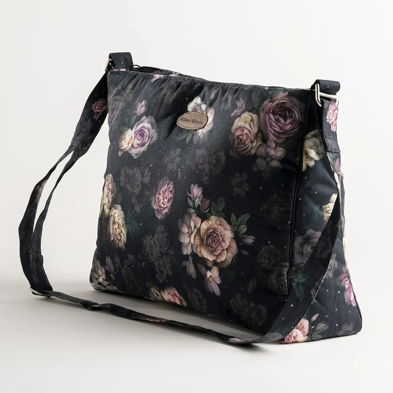 Maison d' Hermine Hand Bag Cotton Adjustable Shoulder Strap Cross Body Bag Tote purse with Zippered & Slip Pockets