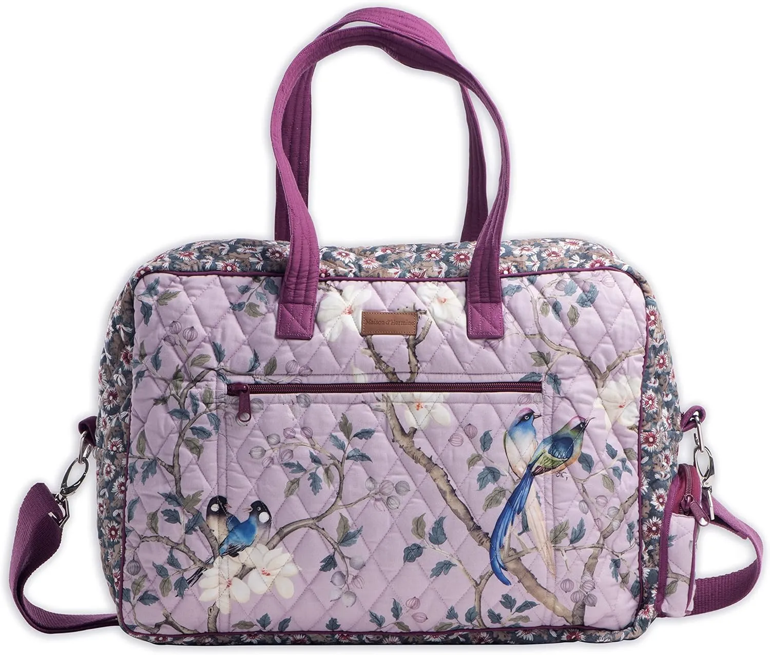 Maison d' Hermine Weekend Bag Cotton Quilted Duffel Overnight Luggage Weekender Gym Bag for Gifts Travel Men Women Business Travellers Family Trip, Osaka