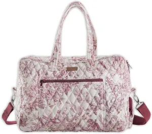 Maison d' Hermine Weekend Bag Cotton Quilted Duffel Overnight Luggage Weekender Gym Bag for Gifts Travel Men Women Business Travellers Family Trip, The Miller - Red
