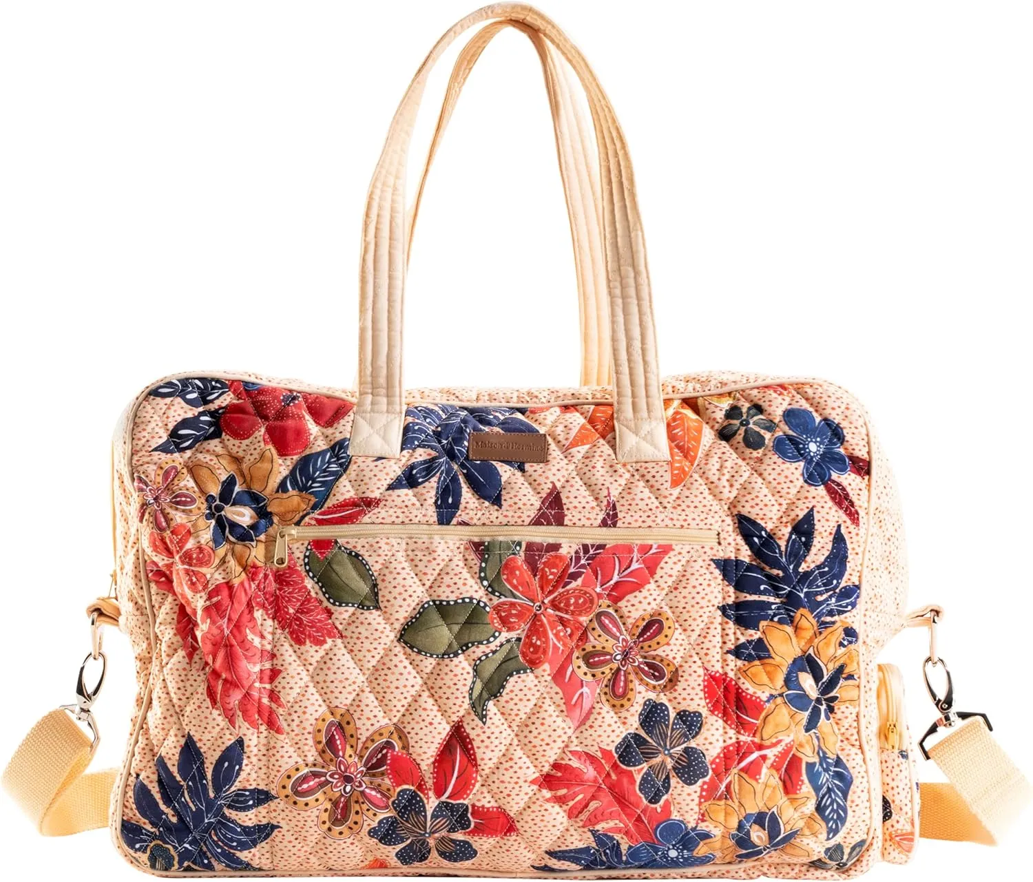 Maison d' Hermine Weekend Bag Cotton Quilted Duffel Overnight Luggage Weekender Gym Bag for Mothers Day Gifts Travel Men Women Business Travellers Family Trip, Kalahari