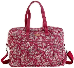 Maison d' Hermine Weekend Bag Cotton Quilted Duffel Overnight Luggage Weekender Gym Bag for Mothers Day Gifts Travel Men Women Business Travellers Family Trip, Surya - Maroon