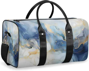 Marble Travel Bag for Men Women, Gym Duffle Bags for Travel, Carry On Luggage Bag, Weekender Overnight Workout Bags